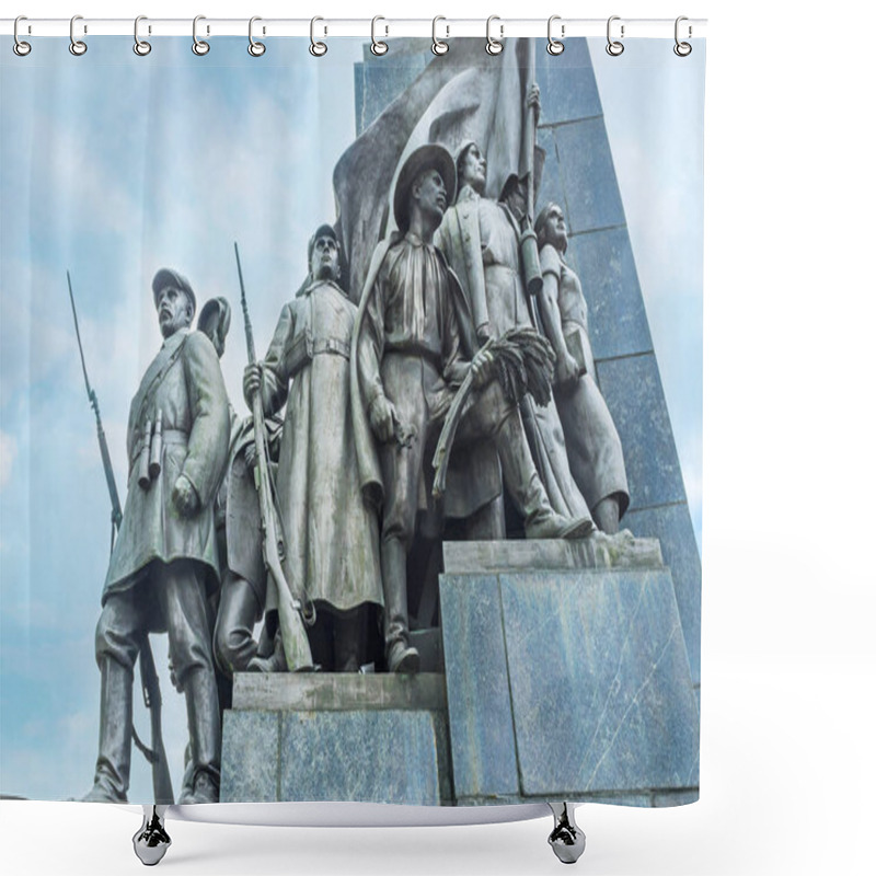 Personality  The Statues Of Revolutioners Shower Curtains