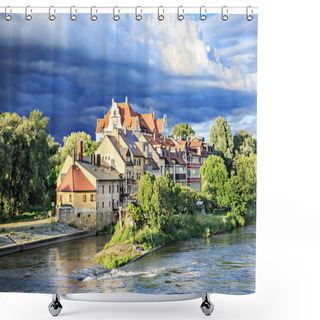 Personality  Regensburg Town View Shower Curtains
