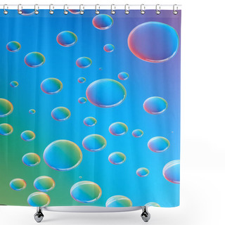 Personality  Close-up View Of Beautiful Calm Transparent Droplets On Bright Abstract Background Shower Curtains