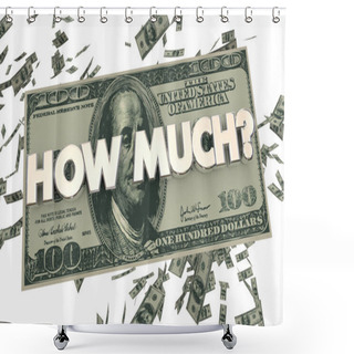 Personality  How Much Money Illustration Shower Curtains