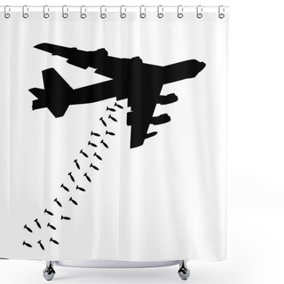 Personality  Heavy Bomber Dropped The Bombs Shower Curtains