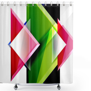 Personality  Triangle Abstract Background Shower Curtains