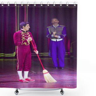 Personality  Clown At Circus Spectacle Shower Curtains