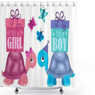 Personality  Is It A Girl Or Boy Topic 2 Shower Curtains