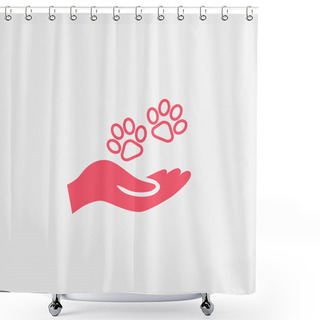 Personality  Animal Care, Protection Icon Shower Curtains