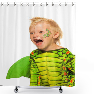 Personality  Roaring Boy In Dragon Costume Shower Curtains