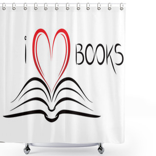 Personality  I Love Books Shower Curtains