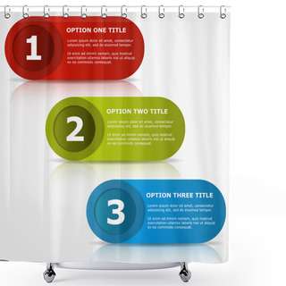 Personality  One Two Three Options Banners. Shower Curtains