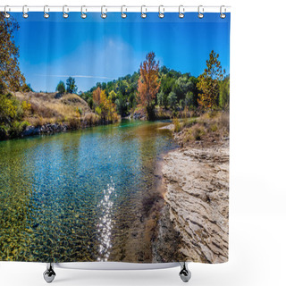Personality  Fall Foliage On A Crystal Clear Creek In The Hill Country Of Texas Shower Curtains