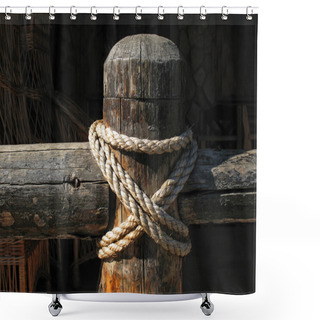 Personality  Wooden Fence Shower Curtains