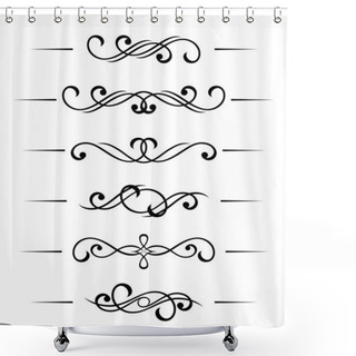 Personality  Swirl Elements Shower Curtains