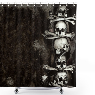 Personality  Human Skulls And Bones Shower Curtains