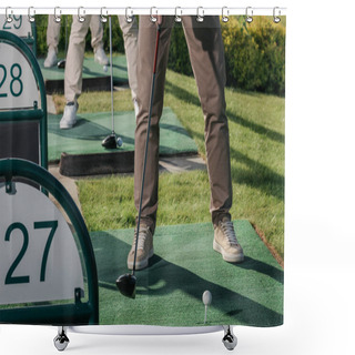 Personality  Golfers Playing Golf Shower Curtains