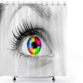 Personality  Colourful Human Eye Shower Curtains