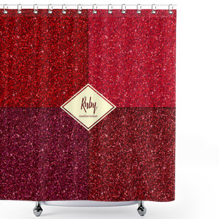 Personality  Set Of Ruby Texture Shower Curtains
