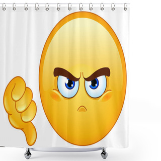 Personality  Dislike Emoticon Shower Curtains