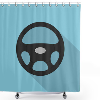 Personality  Steering Wheel Shower Curtains