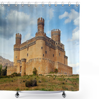 Personality  Manzanares El Real Castle (Spain), Build In The 15th. Century Shower Curtains