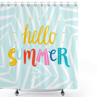 Personality  Hello Summer Card Shower Curtains
