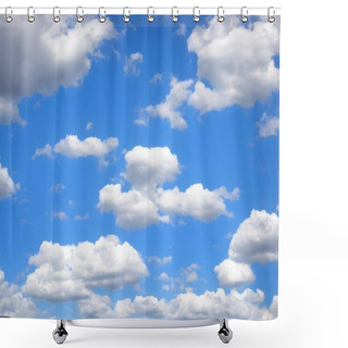 Personality  White Clouds In The Sky  Shower Curtains