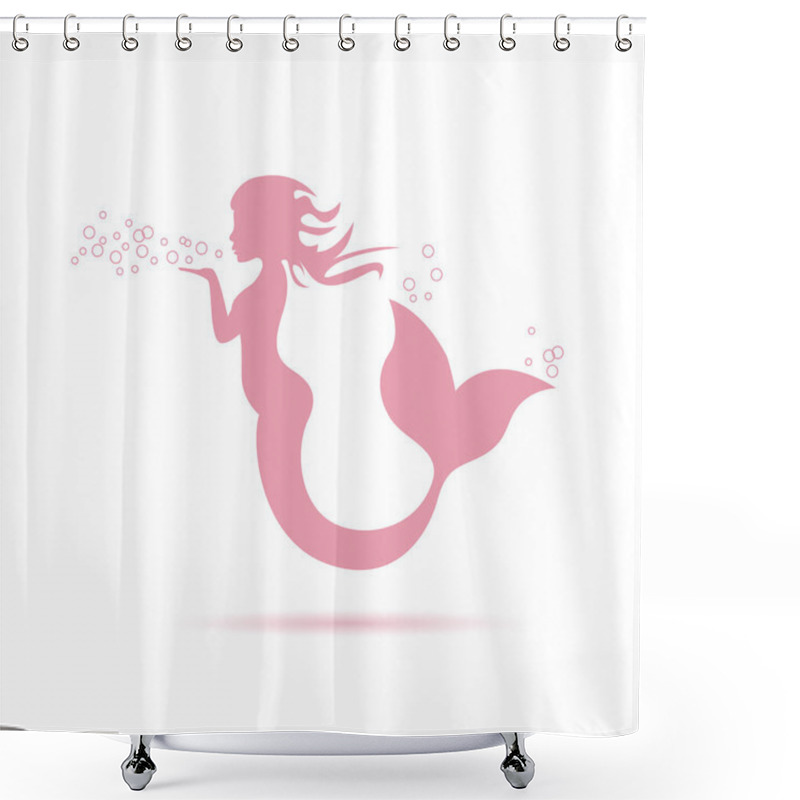 Personality  Mermaid Blowing Shower Curtains
