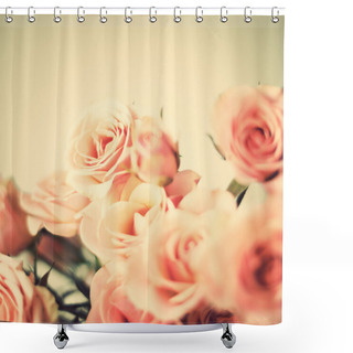 Personality  Pink Spring Roses Shower Curtains