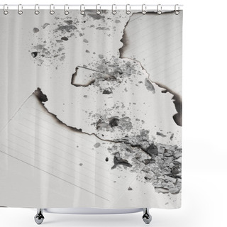 Personality  Burned Empty Writing Paper Sheet Shower Curtains