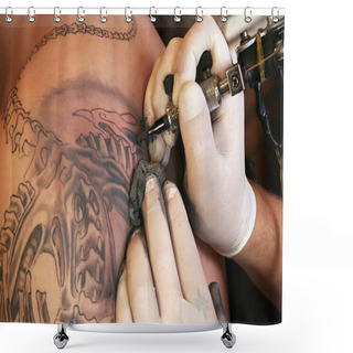 Personality  Tattoo Shower Curtains