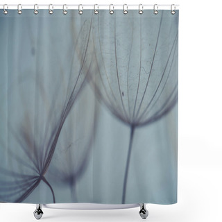 Personality  Abstract Dandelion Flower Background, Extreme Closeup. Big Dandelion On Natural Background. Art Photography Shower Curtains