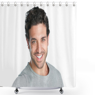 Personality  Joyful Man Face Shower Curtains