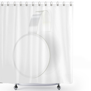 Personality  Vector Wobbler With Transparent Strip Shower Curtains