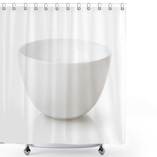 Personality  Empty White Bowl Shower Curtains