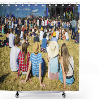 Personality  Beautiful Teens At Summer Festival Shower Curtains