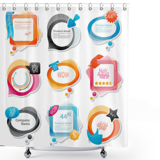 Personality  Collection Of Website Elements Shower Curtains