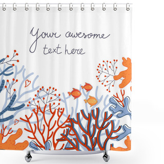Personality  Elegant Card With Place For Your Text Shower Curtains