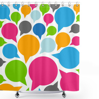Personality  Colorful Funny Speech Bubbles Shower Curtains