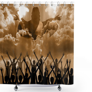 Personality  Jesus Coming Shower Curtains