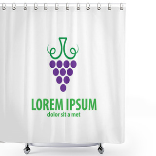 Personality  Wine Label Design Shower Curtains