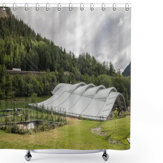 Personality  Cableway Skyway Station In Courmayeur. Shower Curtains