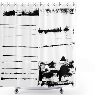Personality  Grunge Elements Shower Curtains