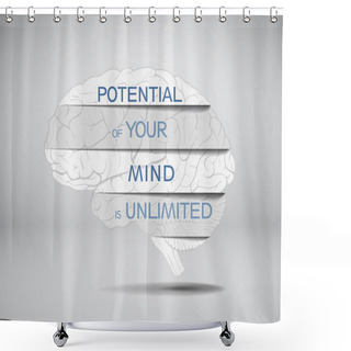 Personality  Conceptual Illustration Of The Development Power Potential Of Mind Shower Curtains