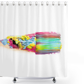 Personality  Brush And Colorful Brushstroke Shower Curtains