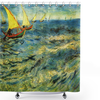 Personality  Vincent Van Gogh - The Sea At Saint-Marie Shower Curtains
