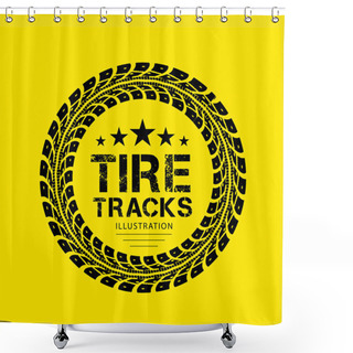 Personality  Tire Tracks Shower Curtains