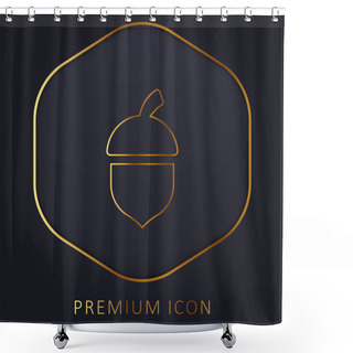 Personality  Acorn Golden Line Premium Logo Or Icon Shower Curtains