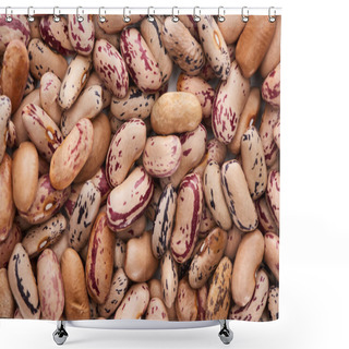 Personality  Top View Of Raw Organic Pinto Beans Shower Curtains