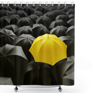 Personality  Yellow Umbrella Shower Curtains