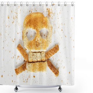 Personality  Bread Crossbones Shower Curtains