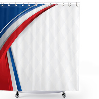 Personality  Abstract Background With Shapes With The Colors Of The Flag Of USA, Costa Rica, Chile, To Use As Diploma Or Certificate Shower Curtains