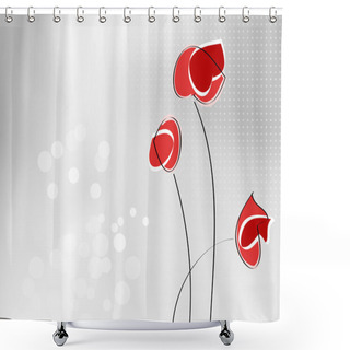 Personality  Flower Background Shower Curtains